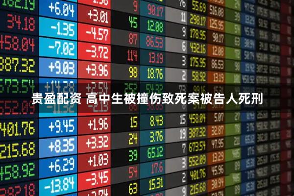 贵盈配资 高中生被撞伤致死案被告人死刑